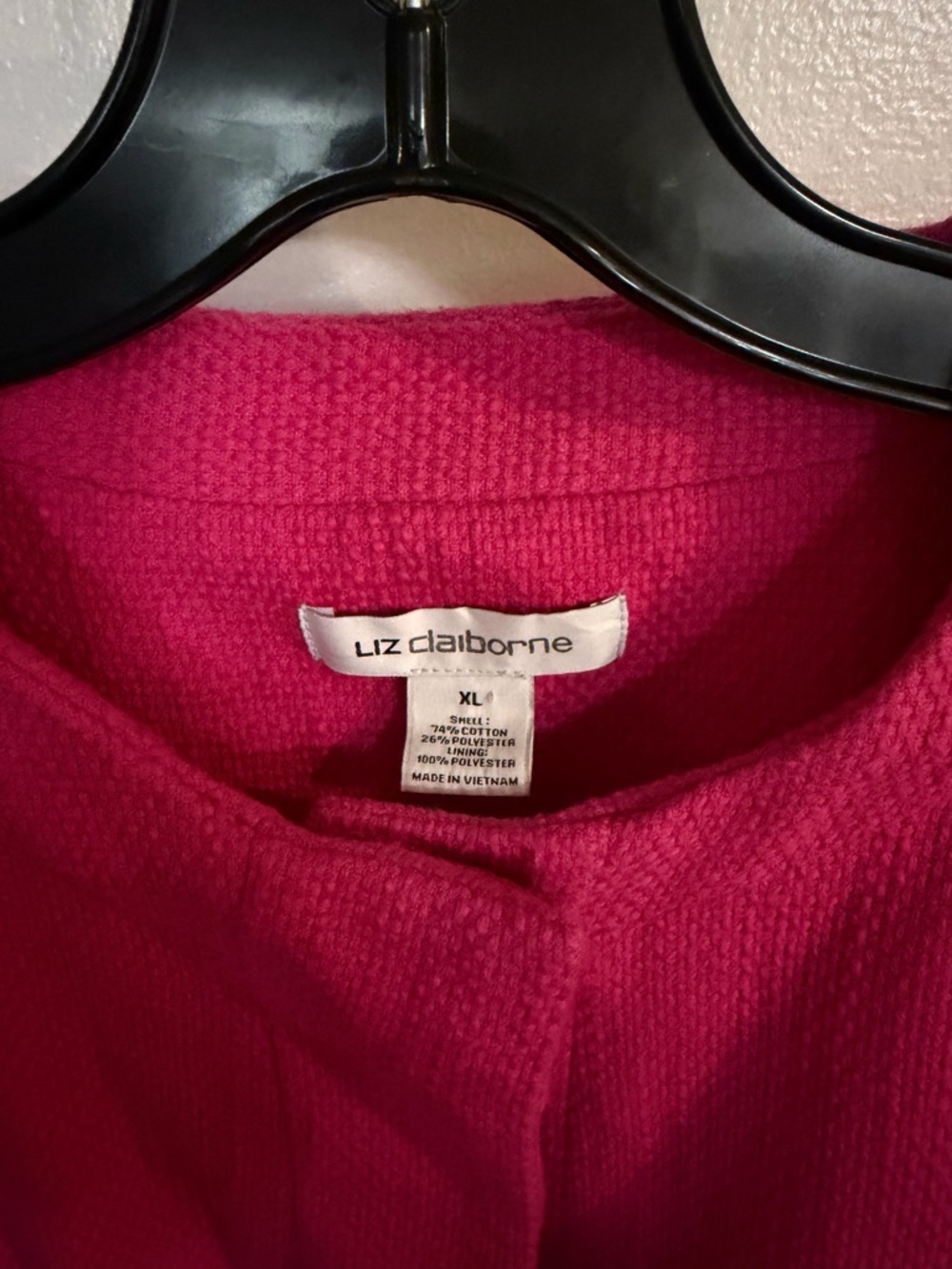 Liz Claiborne Bright Pink Textured Jacket - Picture 2 of 3